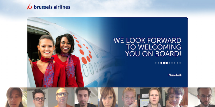 Brussels Airlines waiting screen