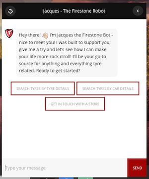 firestone chatbot intents